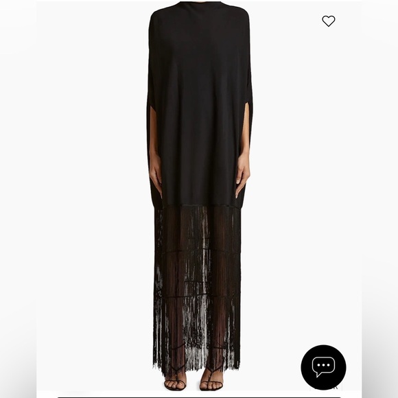KHAITE Dresses & Skirts - KHAITE Olson Fringe Black Maxi Dress